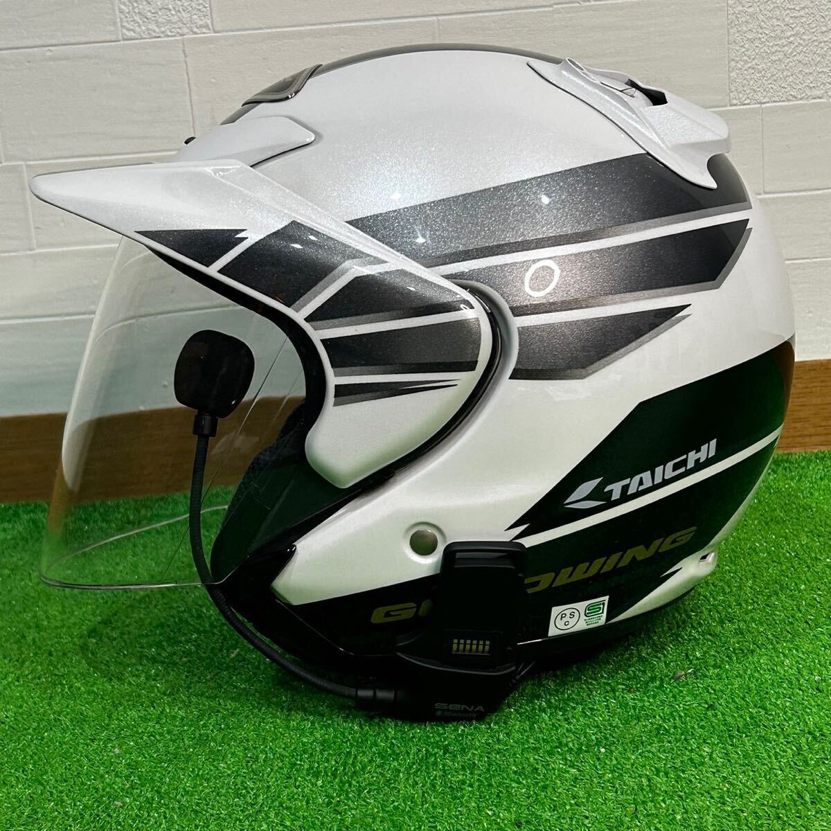 SHOEI ショウエイ フルフェイスヘルメット J-FORCE2 Mサイズ ホワイト バイク 二輪 スクーター SAFETY HELMET 箱付き 現状品(E412)_画像4