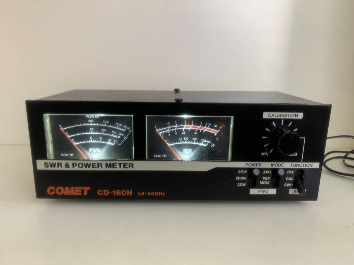 COMET SWR計 CD-160H 1.6-60MHz 2KW SWR&POWER METER コメット パワー計 CB無線 アマチュア無線 28MHz AM  トラック NASA オーフナの画像1
