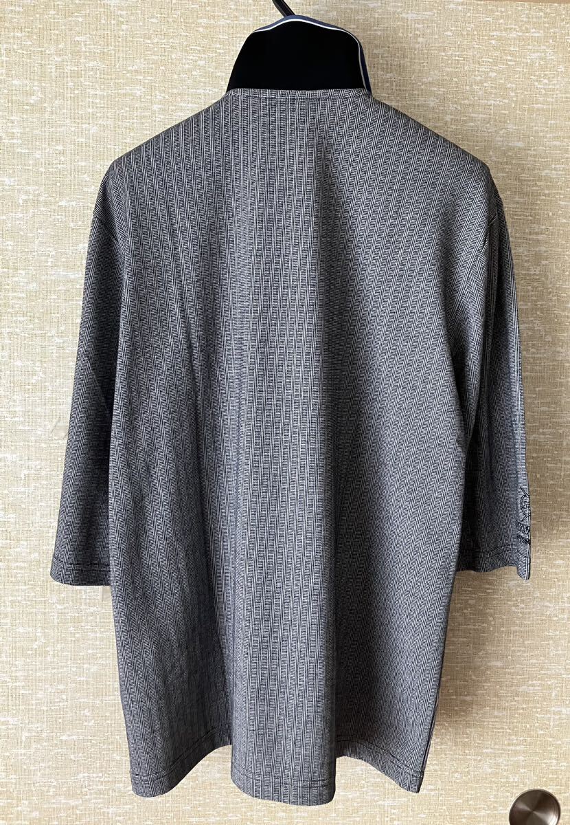 DUNLOP ゴルフ ポロシャツ 大きめ Lサイズ 七分袖 新品未使用品 ハーフジップアップ グレーの画像5