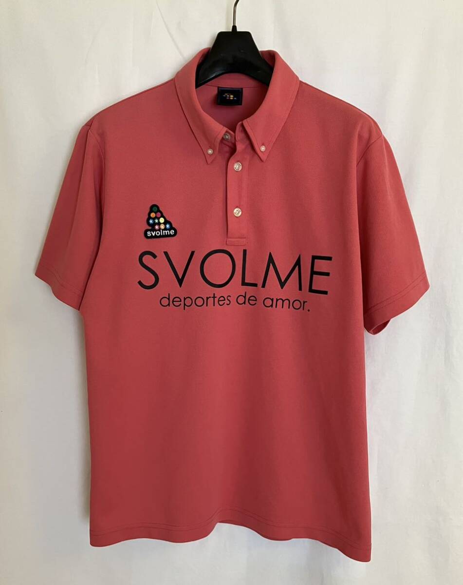 SVOLME スボルメ 半袖 ボタンダウン ポロシャツ Lサイズ フットサル ゴルフ スポーティタウンウェアの画像1
