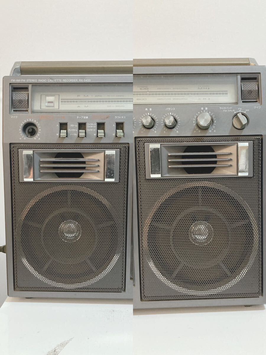National ナショナル 昭和レトロ RX-5400 大型ラジカセ カセット ステレオ オーディオ機器 通電確認済み の画像8