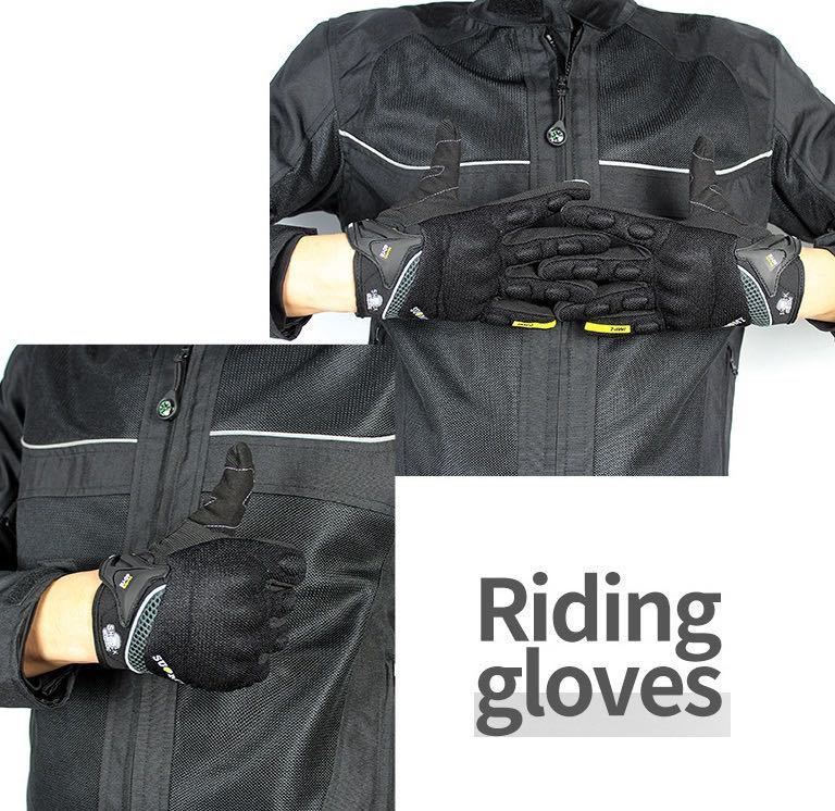バイク グローブ スマホ対応 バイクグローブ 耐衝撃 通気性 軽量 手袋 新品 送料無料_画像7