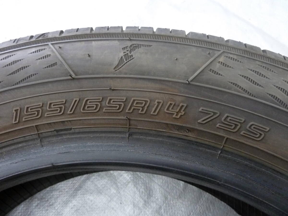 ●●2404-NT36L 激安送料！ GOOD YEAR グッドイヤー EfficientGrip ECO EG02 2022年製 155/65R14 8分山 バリ山！ 2本セット_画像7