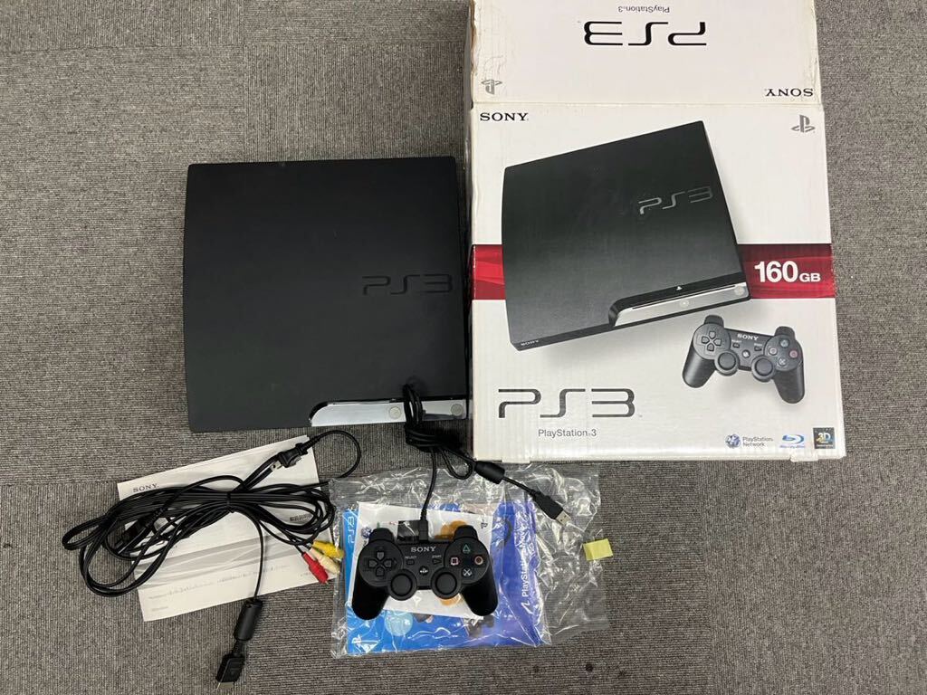 【通電確認済み】美品 PS3 PlayStation3 プレイステーション3 CECH-2500A 160GB SONY ソニー ブラック ゲーム機 _画像1