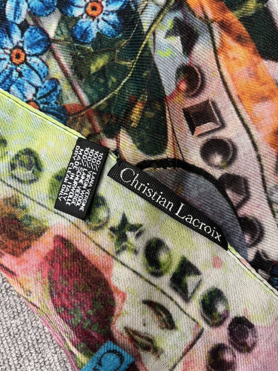 【美品】クリスチャンラクロワ Christian Lacroix シルク スカーフ マルチカラー レディース ファッション の画像7