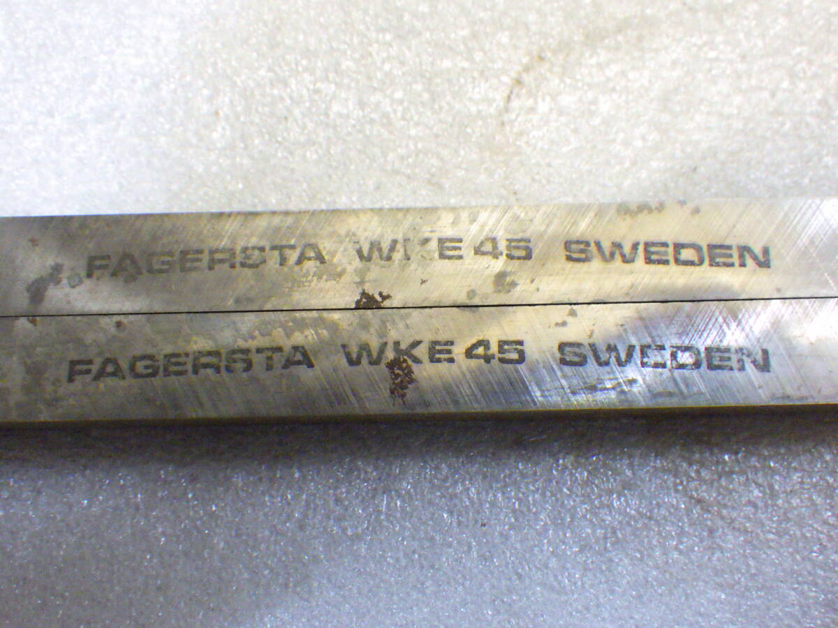 FAGERSTA SECO 完成バイト 3/8×3/8×8” SWEDEN スウェーデン鋼 WKE45 2本の画像2