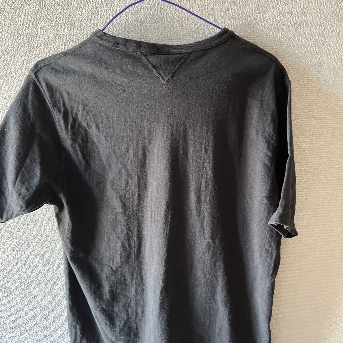 ヴィンテージ　シャツ　半袖Tシャツ 黒　スヌーピー　シングルステッチ　Lサイズ　ブラック 両V_画像2