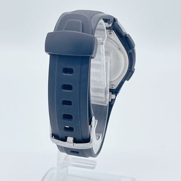 極美品 人気 CASIO ウェーブセプター WAVE CEPTOR タフソーラー 電波時計 カシオ WVQ-M410 クロノグラフ ラウンド シルバー 稼働品 腕時計の画像6