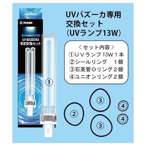 ゼンスイ UV殺菌灯 ＵＶバズーカ専用交換 2個セット（1箱3,500円）　管理60_画像2