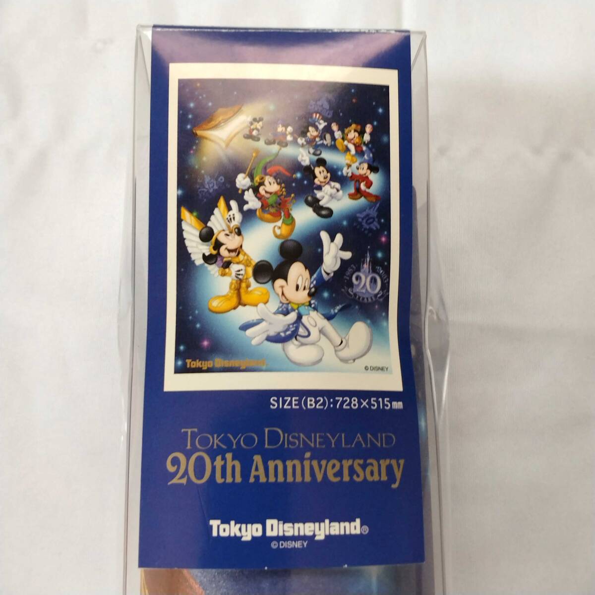 ★未使用 2003年 ディズニーランド 20周年記念 ミッキーマウス B2 ポスター TDR 20th Anniversary グッズ レトロ_画像4