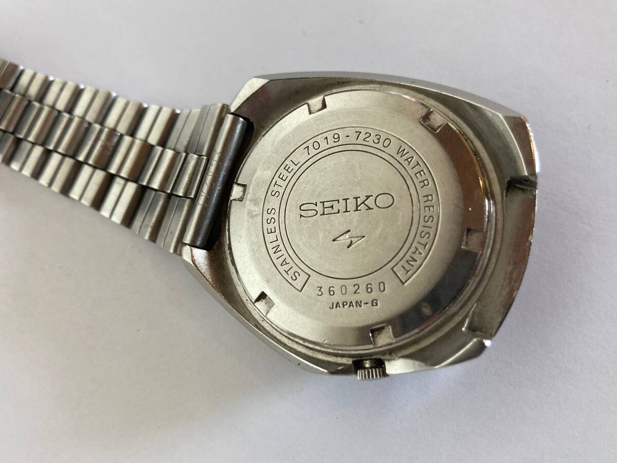  腕時計 SEIKO セイコー advan アドバン 7019-7230 グリーン文字盤 自動巻き デイデイト カットガラス ★ベルト欠損 ジャンク品の画像2