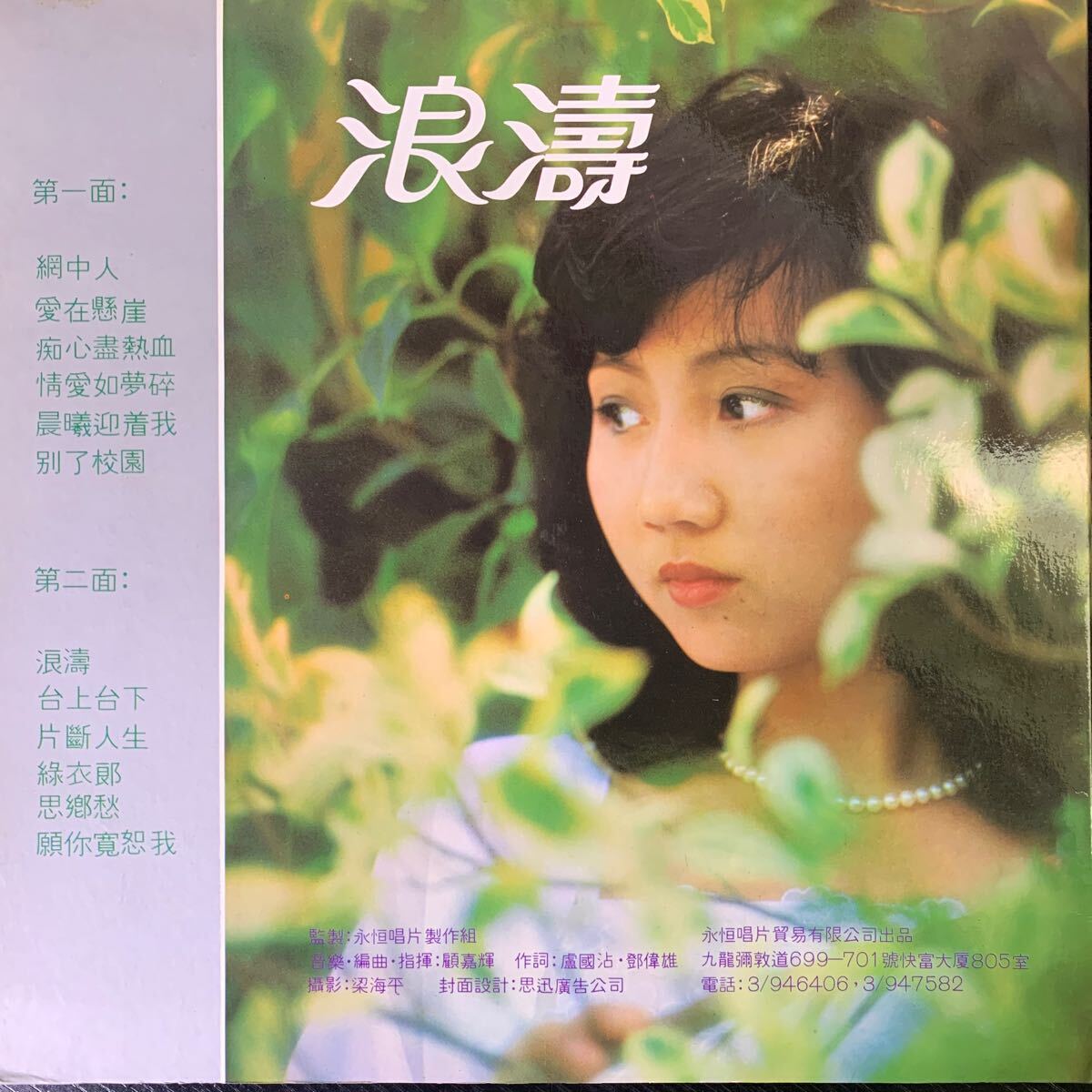 張德蘭 Teresa Cheung 網中人 Wing Hang Records WLLP963 レコード Vinyl 香港盤 Hong Kong 香港 1979年_画像2