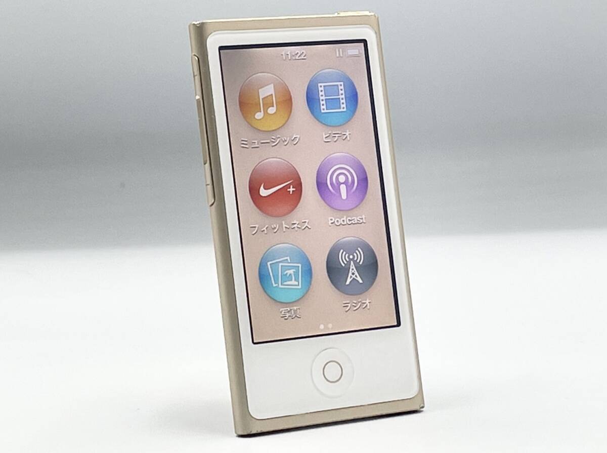 ◆◇外観比較的美品 バッテリー概ね良好！ Apple iPod nano 16GB MKMX2J A1446 第7世代 シャンパンゴールド系◇◆の画像1