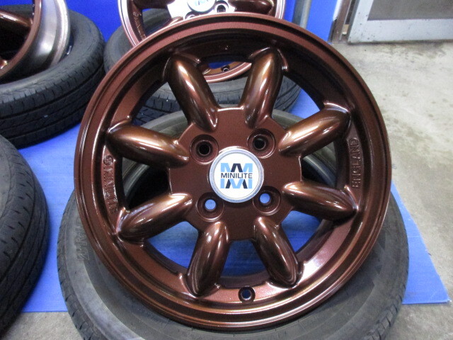 ミニライト　4.5J14+45　4/100+BSネクストリー　155/65R14　ラパン　スペーシア　タント　キャンバス　ムーヴ　エブリー　アトレー_画像8