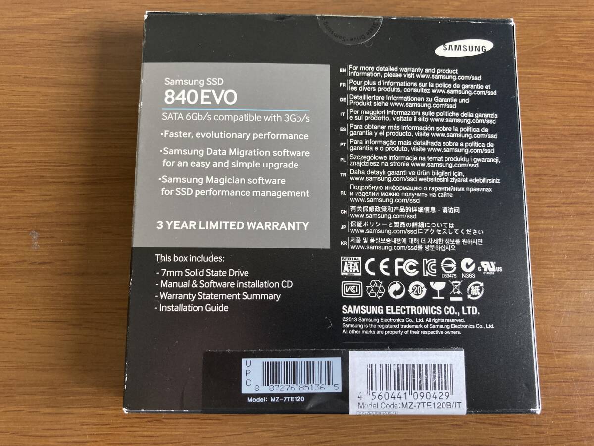 SAMSUNG SSD 840EVO 2.5インチ 120GB 中古品の画像5