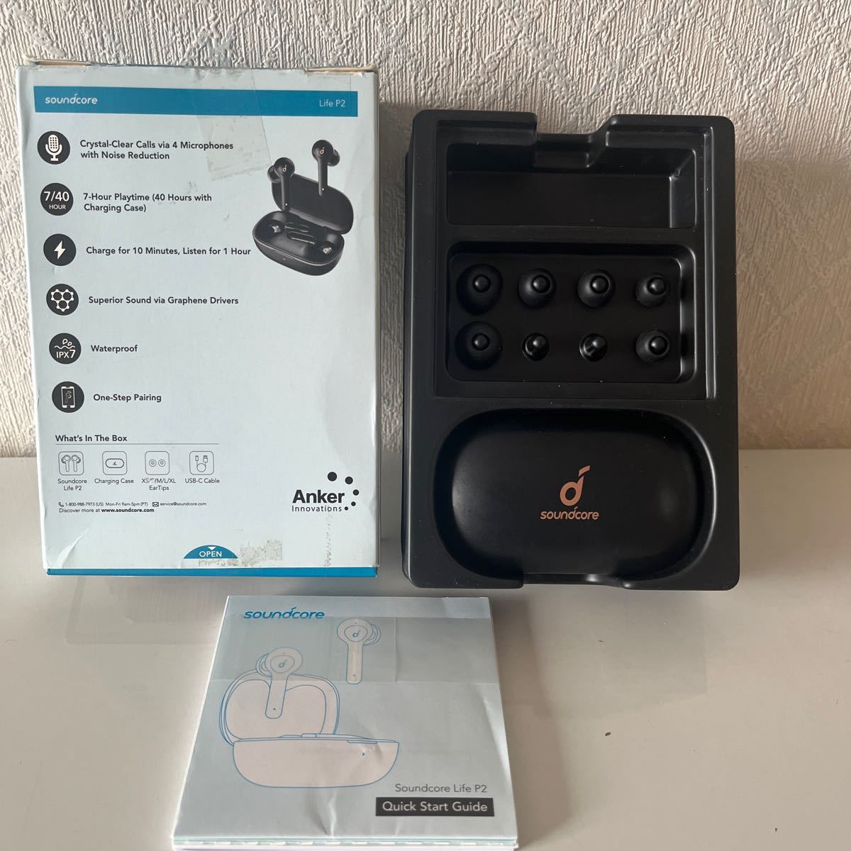 601i0202 Anker Soundcore Life P2（完全ワイヤレスイヤホン Bluetooth 5.0）【IPX7防水規格 / 最大40時間音楽再生 _画像2