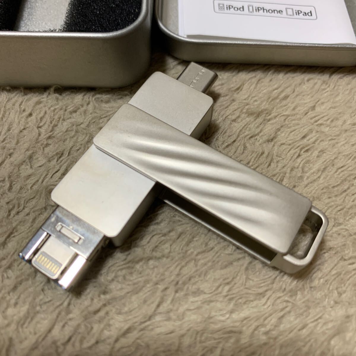 604t1320☆ USBメモリ タイプc 256GB 大容量 最速 小型 4in1 の画像2