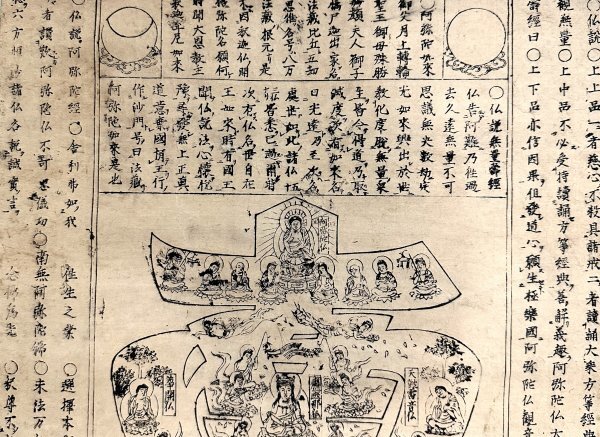 [ copy ][ six character name number ...] hanging scroll paper book@ portrait painting .. bodhisattva tree board . Buddhism Buddhism fine art old axis old . less . less ..p032840