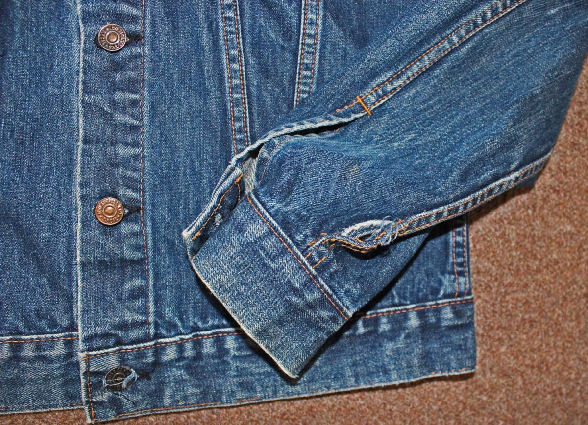 60s古着★BIGE 70505 ビッグE LEVIS サード vintage ロカビリー ビンテージ 50s_ほつれ