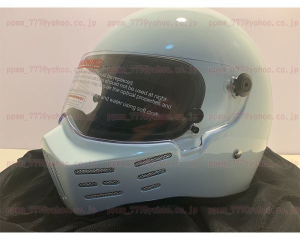 1★新品★日本未発売シンプソンRX1213風仕様ATV-8ガラス繊維フルフェイスホワイトオンロードCRGヘルメット☆♪サイズL白_画像8