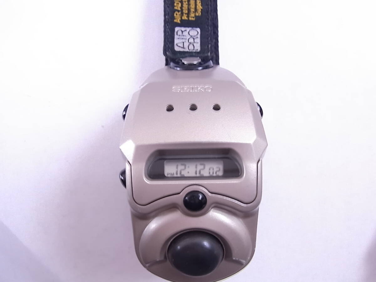 セイコー レア エアプロ 稼働 中古 ジャンク扱い SBZV005 音声 時計 ロボエア デジタルの画像1