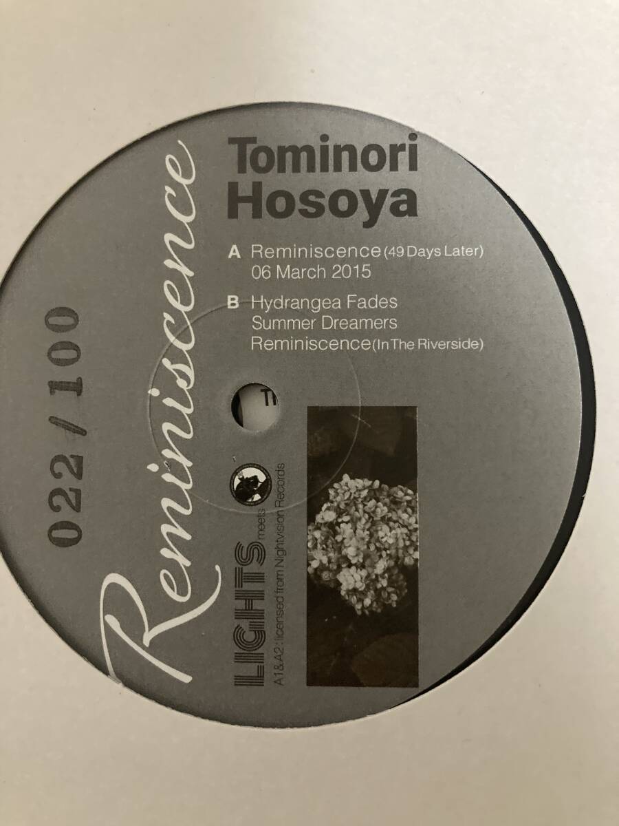 Tominori Hosoya / Reminiscence 12inch レコード　限定100枚　_画像1