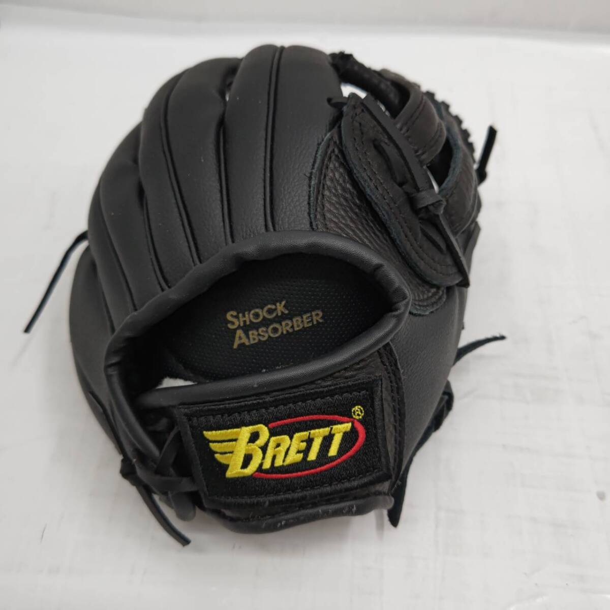 送料無料h58473 BRETT 軟式野球　グローブ 野球 スポーツ用品 12.5インチ ブラック_画像1