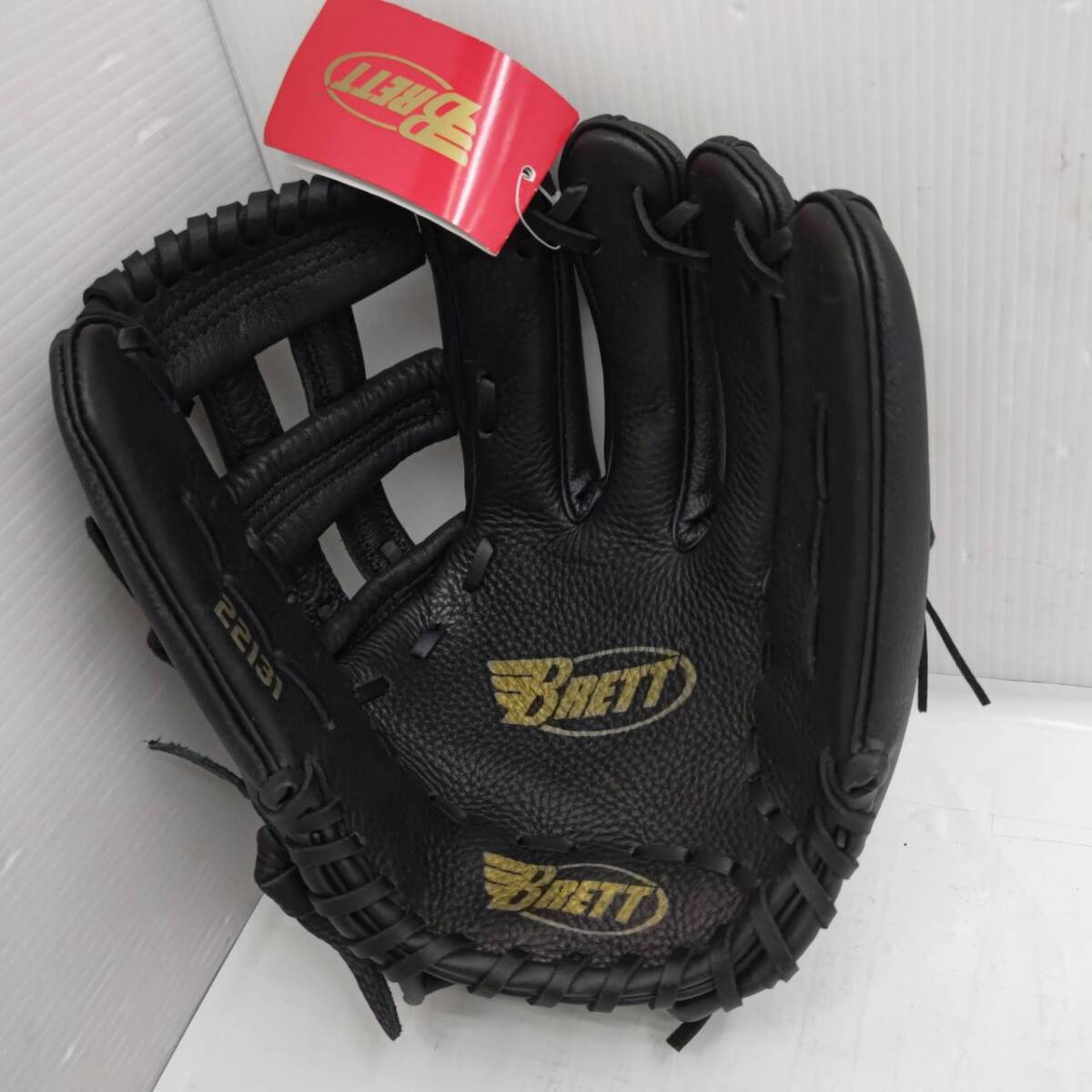 送料無料h58473 BRETT 軟式野球　グローブ 野球 スポーツ用品 12.5インチ ブラック_画像2