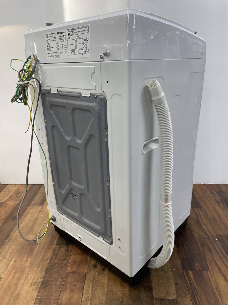 送料無料h58493 Hisence ハイセンス 全自動洗濯機 HW-G45E4KW 2017年製 4.5L 給水ホース付 家電 洗濯 一人暮らし_画像2