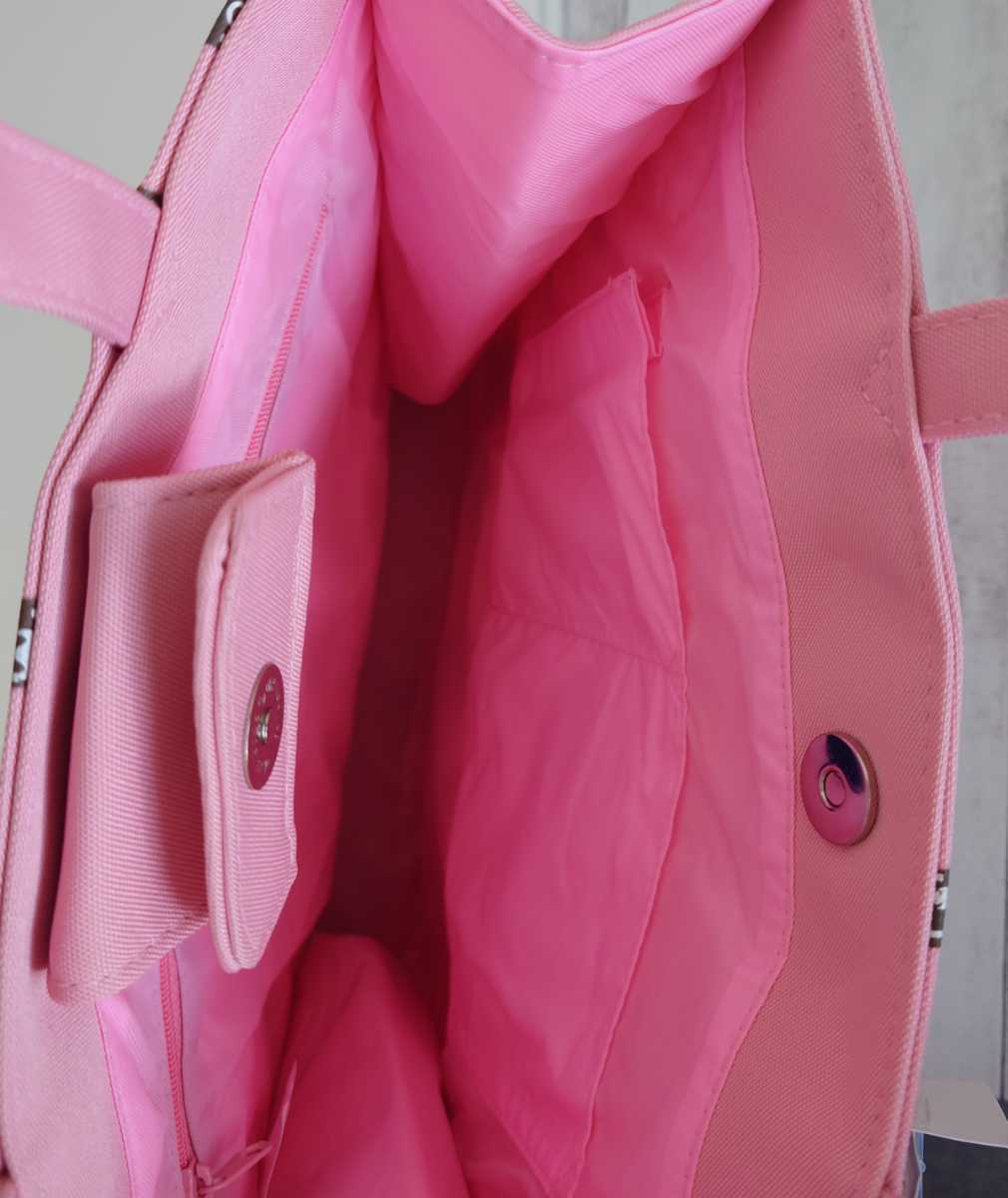 【新品未使用】Hallmark ホールマーク リボン柄 トートバッグ A4 ピンクの画像6