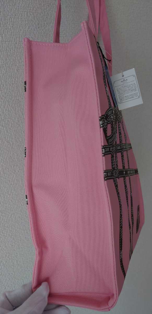 【新品未使用】Hallmark ホールマーク リボン柄 トートバッグ A4 ピンクの画像7