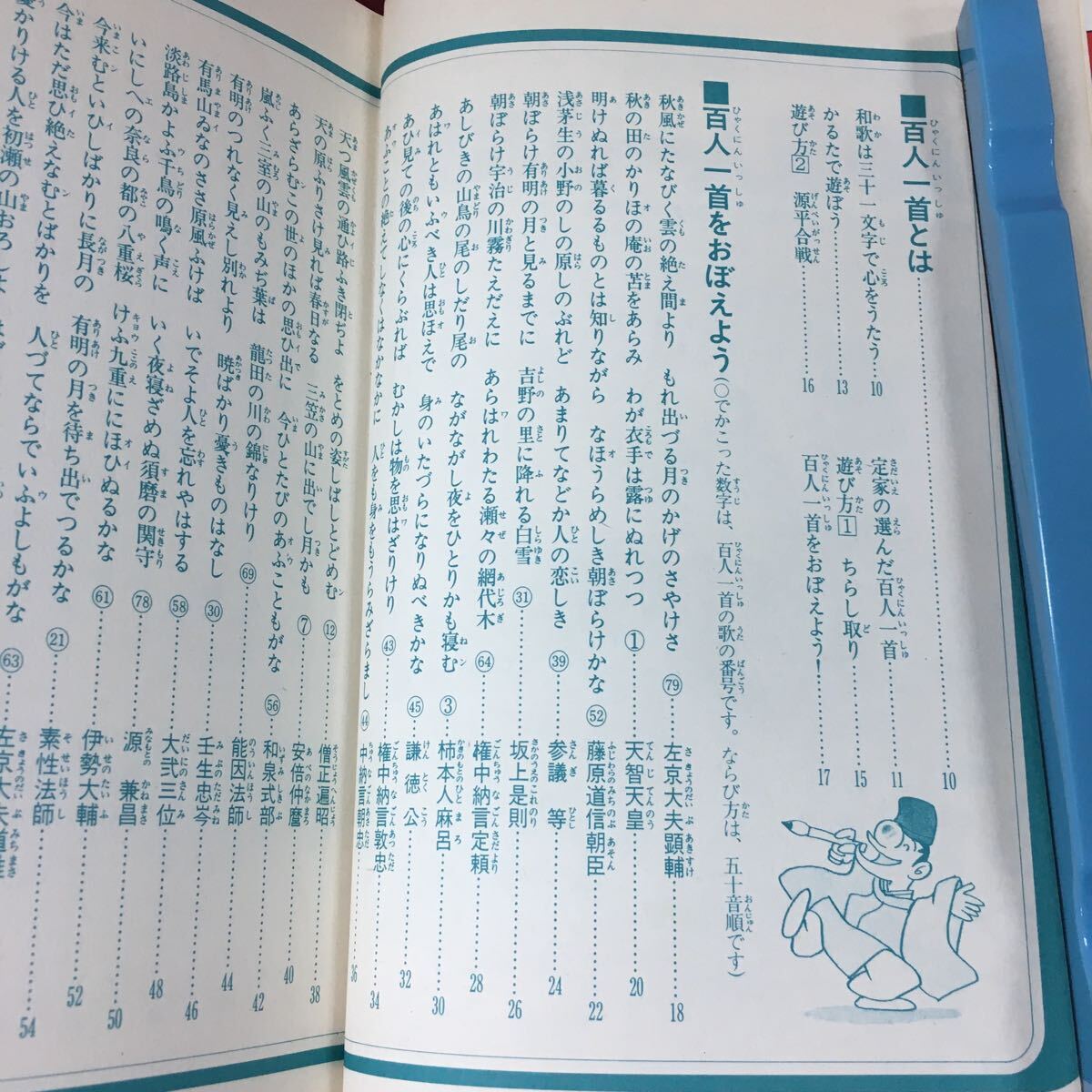 g-533 ※4 まんが百人一首事典 学研まんが 事典シリーズ 昭和62年8月1日 第17刷発行 学習研究社 学習 漫画 文学 百人一首 カルタ_画像5