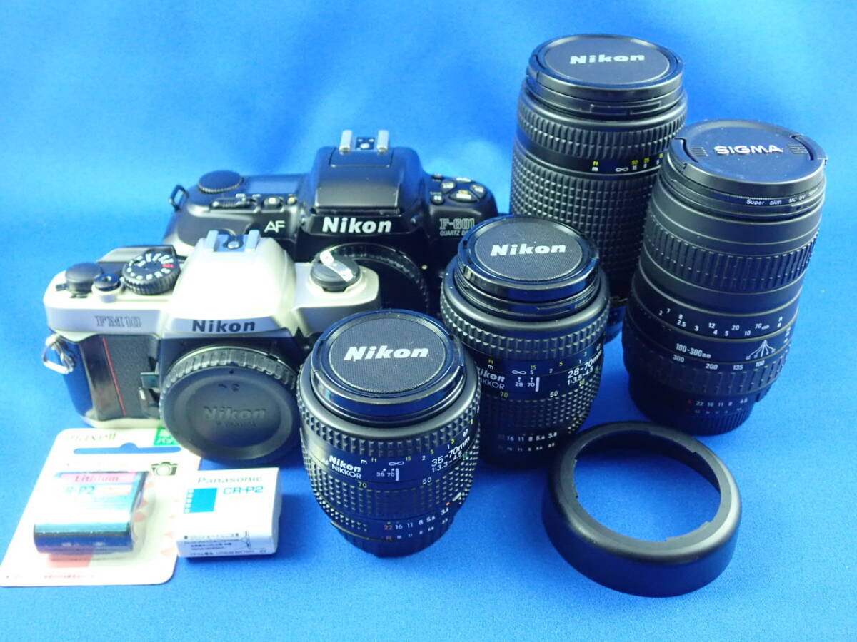 ☆ニコン Nikon☆FM10 + F-601 + レンズ4本まとめて☆フィルムカメラ☆_画像1