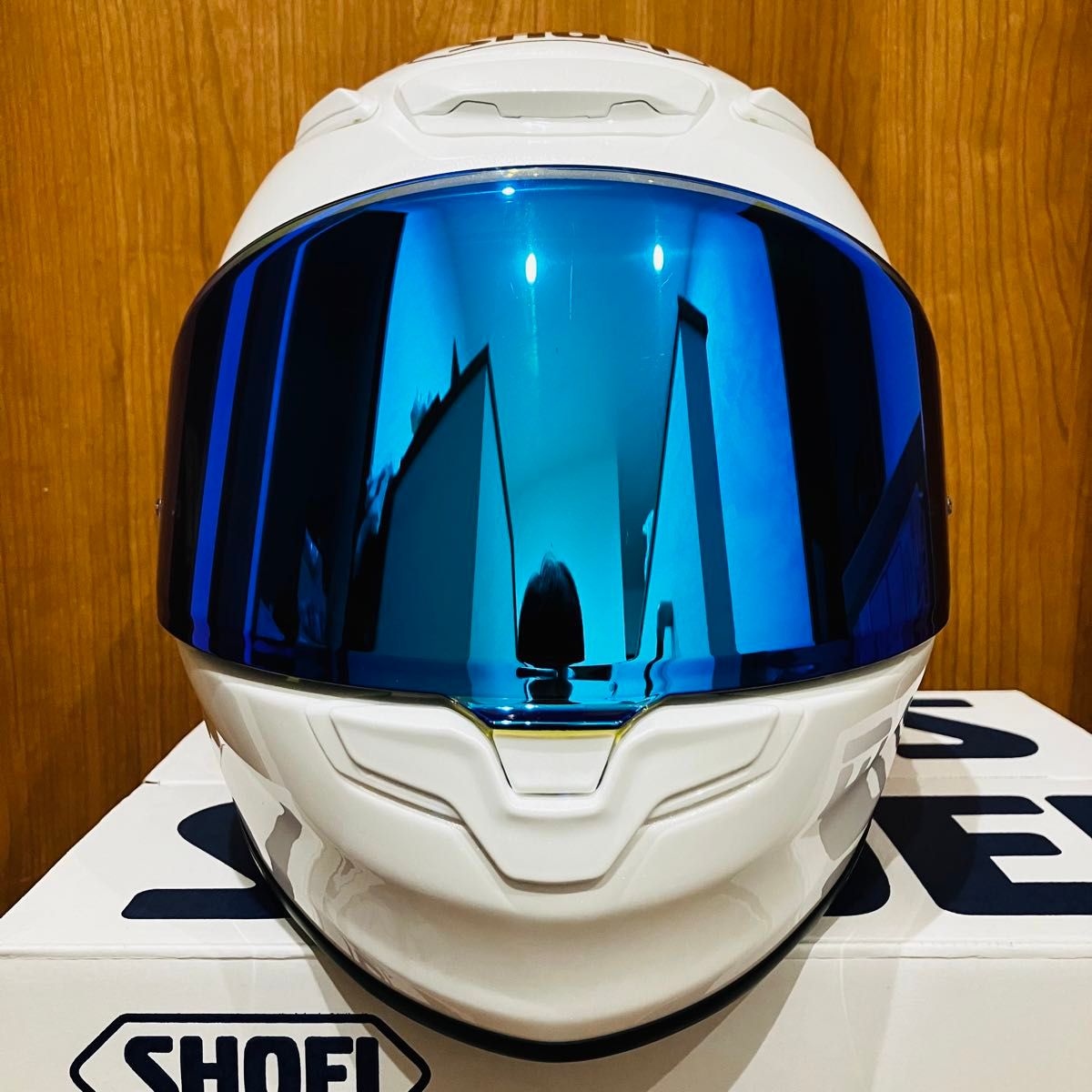 無傷の超美品 SHOEI Z-8 Lサイズ ブルーミラー&クリアシールド 2023年7月製造