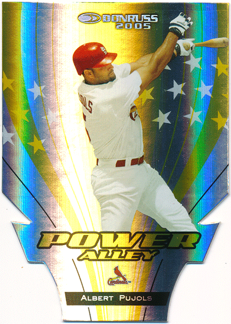 Albert Pujols MLB 2005 Donruss Power Alley Gold Die Cut Parallel 25枚限定 ゴールドダイカットパラレル アルバート・プホルスの画像1