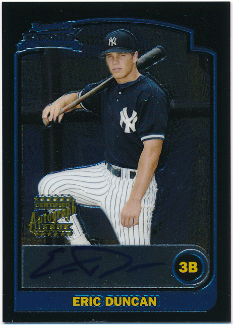 ☆ Eric Duncan MLB 2003 Bowman Chrome 1st Year Signature Auto 直筆サインカード ファーストオート エリック・ダンカンの画像1