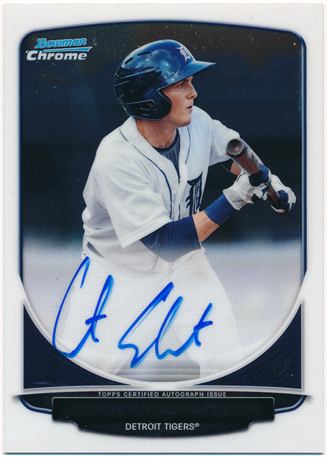 ☆ Austin Schotts MLB 2013 Bowman Chrome Signature Auto 直筆サインカード オート オースティン_画像1