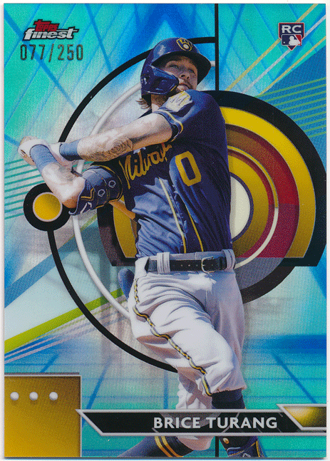 Brice Turang MLB 2023 Topps Finest RC Rookie Blue / Aqua Vapor Refractor 250枚限定 ルーキーブルーリフラクター ブライス・トゥラング_画像1