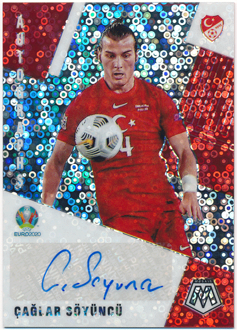 Caglar Soyuncu 2021 Panini Mosaic UEFA Euro Prizm Signature Auto 直筆サイン プリズムオート チャーラル・ソユンジュの画像1