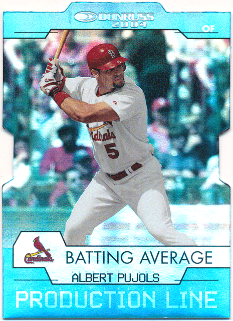 Albert Pujols MLB 2004 Donruss Production Line Batting Average Die Cut Parallel 100枚限定 ダイカットパラレル アルバート・プホルスの画像1