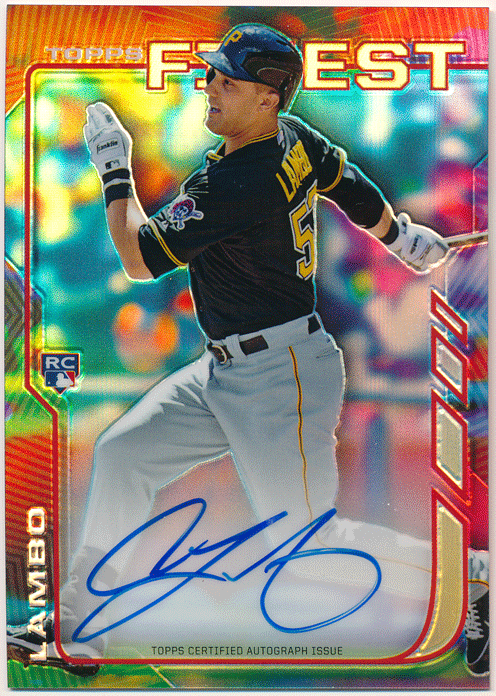 ☆ Andrew Lambo 2014 Topps Finest RC Rookie Refractor Signature Auto 直筆サイン ルーキーリフラクターオート アンドリュー・ランボー_画像1