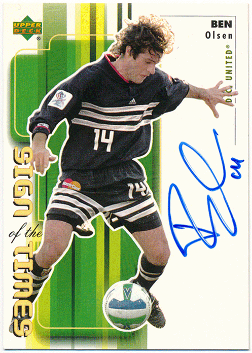 Ben Olsen Soccer 2000 Upper Deck UD MLS Sign of the Times Signature Auto 直筆サイン オート ベン・オルセンの画像1