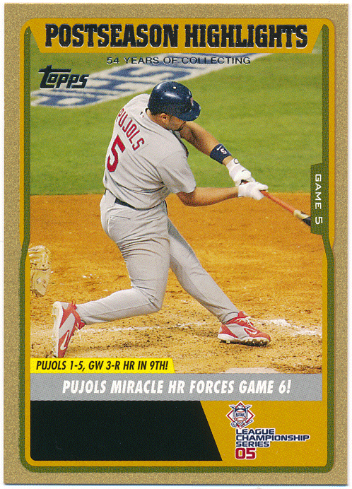 Albert Pujols MLB 2005 Topps Postseason Highlights Gold Parallel 2005枚限定 ゴールドパラレル アルバート・プホルスの画像1