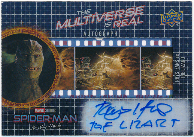 Rhys Ifans as The Lizard 2023 Upper Deck Marvel Spider-Man No Way Home The Multiverse is Real Auto 直筆サイン オート 1:3442パック_画像1