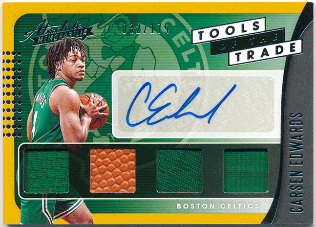 Carsen Edwards 2019-20 Panini Absolute RC Rookie Tools of the Trade Jersey Auto 175枚限定 ルーキーオート エドワーズの画像1