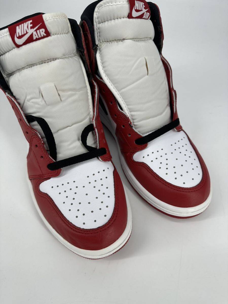 希少/新品 2015/NIKE/AIR JORDAN 1 RETRO HIGH OG CHICAGO/27.5cm/ナイキ エアジョーダン レトロ シカゴ/スニダン購入 BRED 15_画像4