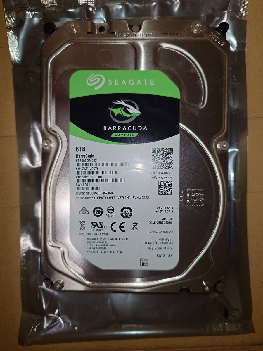 Seagate BarraCuda 3.5inch 6TB/SATA(ST6000DM003) 中古一_画像1