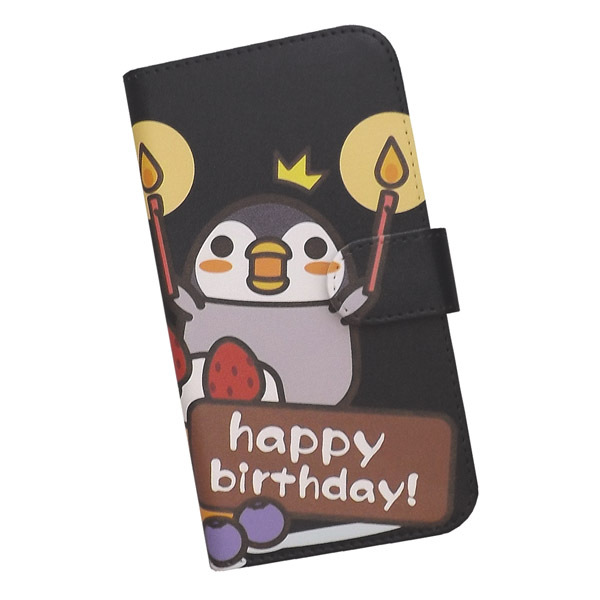 OPPO A79 5G A303OP　スマホケース 手帳型 プリントケース ペンギン 動物 ケーキ 誕生日 キャラクター かわいい_画像1