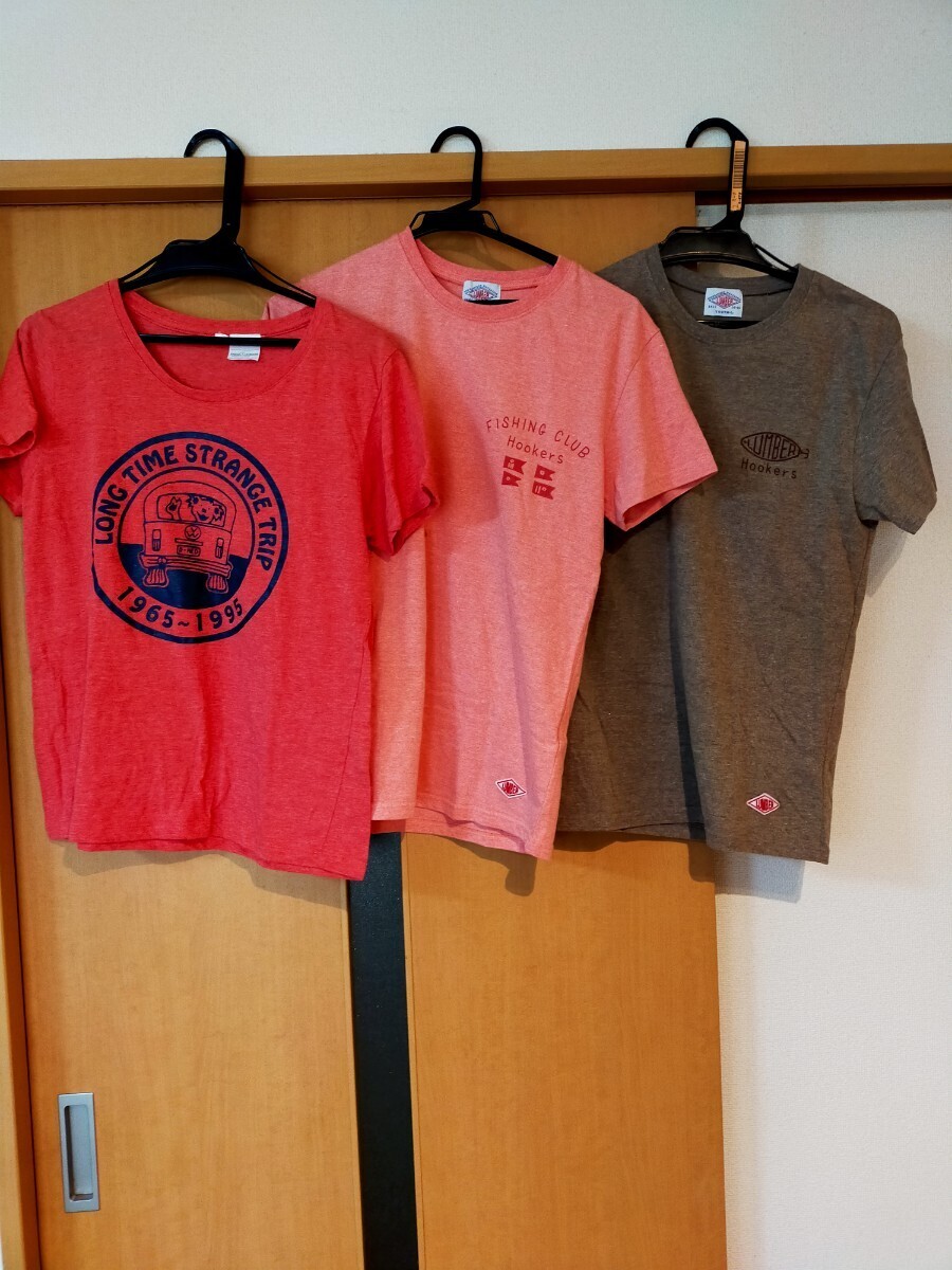 女性М ランバーTシャツ×2枚他1枚 検索ブラウン レッド ピンク ハリソンフロッグ ラパラ グレイトフルデッド （送料込み2500円）の画像3