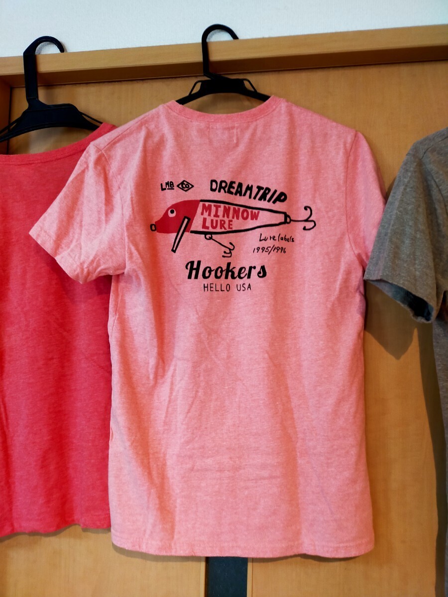 女性М ランバーTシャツ×2枚他1枚 検索ブラウン レッド ピンク ハリソンフロッグ ラパラ グレイトフルデッド （送料込み2500円）の画像2